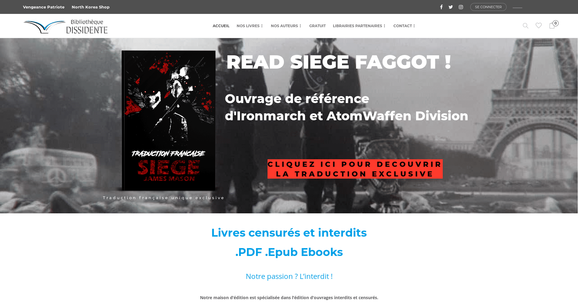 Le site Bibliothèque Dissidente