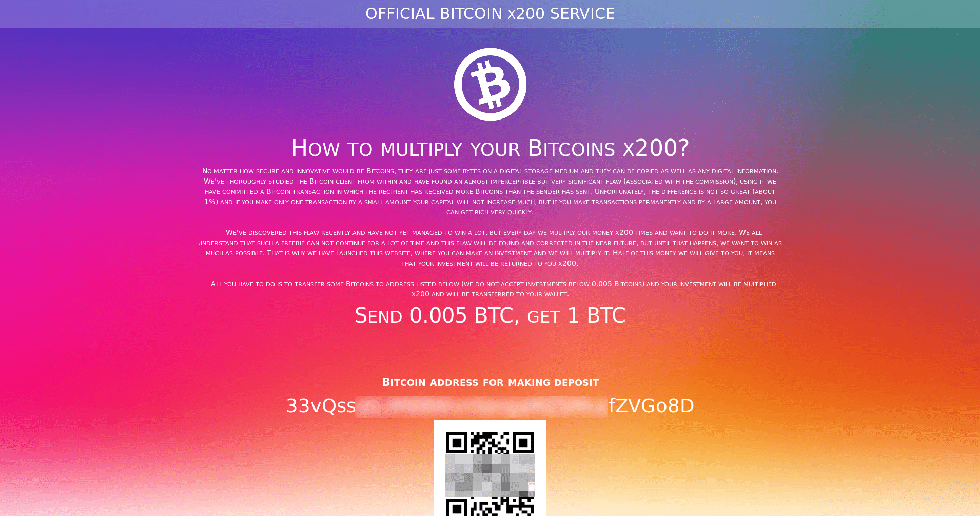 Le site Bitcoin x200 Service